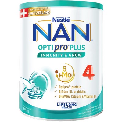 Sữa Nan Optipro Plus số 4 lon 800g cho trẻ  2-6 tuổi