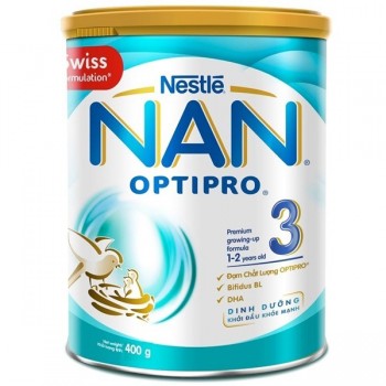 Sữa bột Nan Optipro 3, Nestlé Thụy Sĩ, 400g, 1-2 tuổi