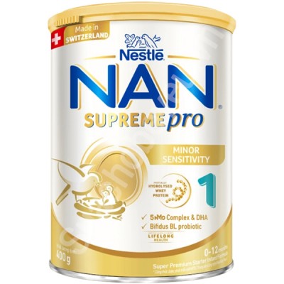 Sữa Nan Supreme Pro 1 lon 400g cho trẻ 0-12 tháng