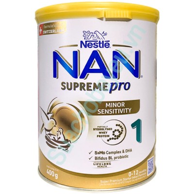 Sữa Nan Supreme Pro 1 lon 400g cho trẻ 0-12 tháng