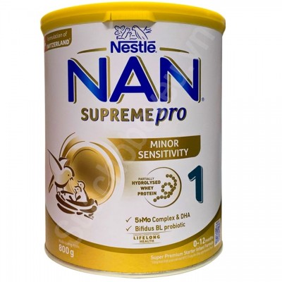 Sữa bột Nan Supreme Pro 1 lon 800g cho trẻ 0-12 tháng