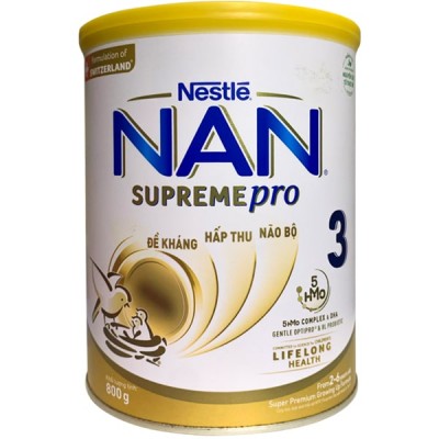 Sữa Nan Supreme pro số 3 lon 800g cho trẻ 2-6 tuổi