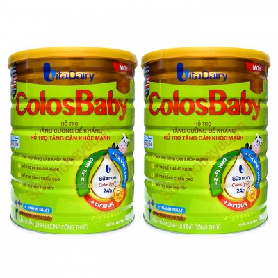 Combo 2 lon Sữa non Colosbaby Gold 1+ thanh nhạt lon 800g