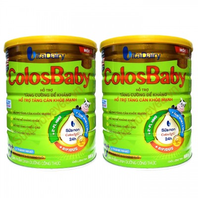 Combo 2 lon Sữa non Colosbaby Gold thanh nhạt 0+ lon 800g