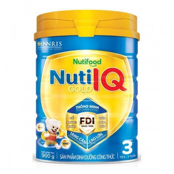 Sữa Nuti IQ Gold Step 3, Nutifood, 900gr, 1-2 tuổi