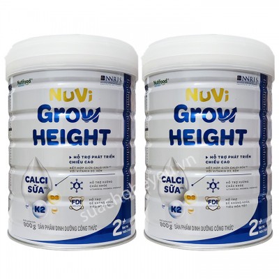 Combo 2 lon Sữa bột Nuvita Grow Height 2+ cho trẻ trên 2 tuổi