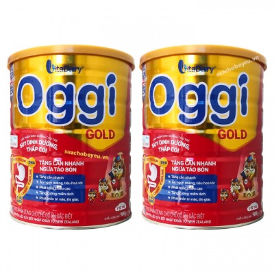 Combo 2 lon sữa Oggi Gold lon 900g cho trẻ suy dinh dưỡng