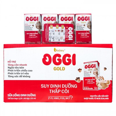 Sữa pha sẵn Oggi Gold hộp 110ml Trẻ Suy Dinh Dưỡng Thấp Còi
