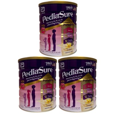 Combo 3 lon sữa Pediasure ít ngọt 800g cho trẻ biếng ăn