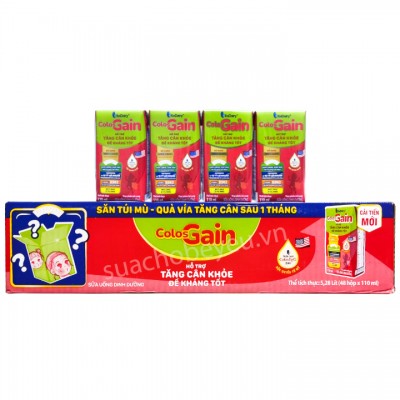 Sữa pha sẵn Colos Gain hộp 110ml tăng cân nhanh cho trẻ từ 1 tuổi Sữa pha sẵn Colos Gain hộp 110ml tăng cân nhanh cho trẻ từ 1 tuổi