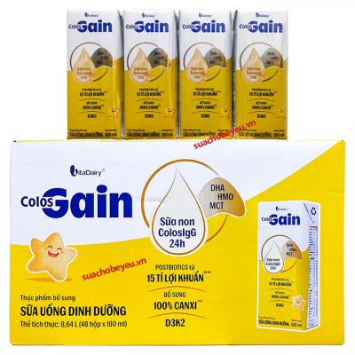 Sữa pha sẵn Colos Gain hộp 180ml tăng cân nhanh cho trẻ từ 1 tuổi Sữa pha sẵn Colos Gain hộp 180ml tăng cân nhanh cho trẻ từ 1 tuổi