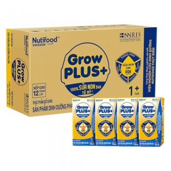 Sữa Nuti Grow Plus + Vàng hộp 110ml cho trẻ từ 1 tuổi