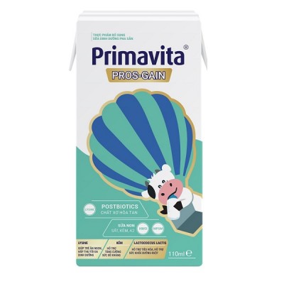 Thùng Sữa pha sẵn tăng cân Primavita Pros-Gain hộp 110ml