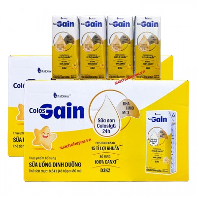 Combo 2 thùng Sữa Colos Gain hộp 180ml tăng cân nhanh cho trẻ từ 1 tuổi Combo 2 thùng Sữa Colos Gain hộp 180ml tăng cân nhanh cho trẻ từ 1 tuổi