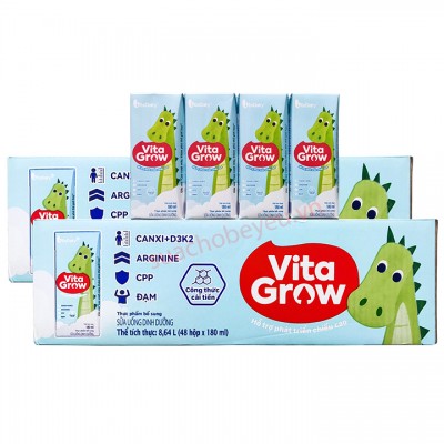 Combo 2 thùng Sữa pha sẵn Vitagrow hộp 180ml phát triển chiều cao