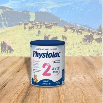 Sữa bột Physiolac 2, 6-12 tháng, Gilbert Pháp, 400g