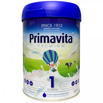 Sữa Primavita Premium số 1 lon 800g cho trẻ từ 0-6 tháng