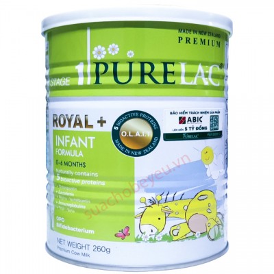 Sữa PureLac số 1 lon 260g cho trẻ 0-6 tháng