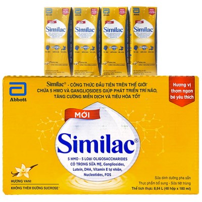 Thùng sữa pha sẵn Similac IQ Plus HMO hộp 180ml