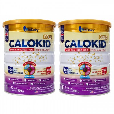 Combo 2 lon sữa Calokid Gold 900g tăng cân khoa học cho trẻ 1-10 tuổi