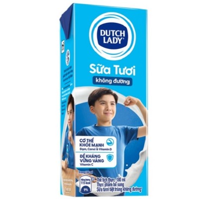Combo 2 thùng Sữa tươi Cô Gái Hà Lan không đường hộp 180ml