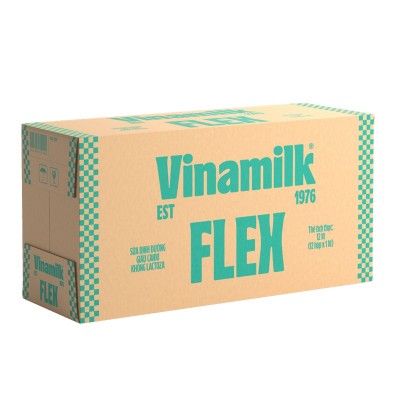 Thùng sữa Vinamilk Không Đường Flex Hộp 1 Lít