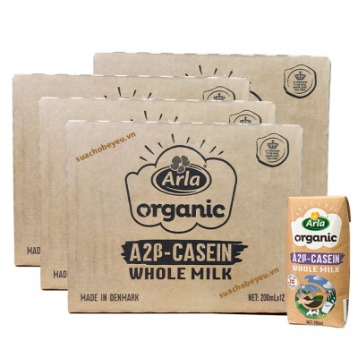 Combo 4 thùng Sữa tươi nguyên kem Arla Organic A2 hộp 200ml Combo 4 thùng Sữa tươi nguyên kem Arla Organic A2 hộp 200ml