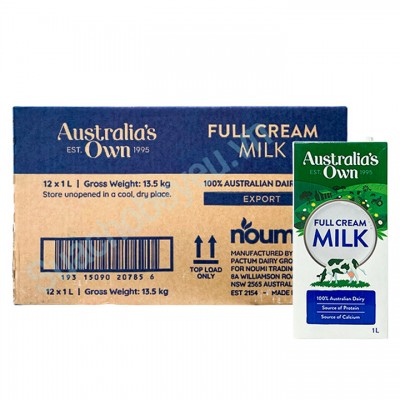Thùng Sữa tươi Australia's Own Milk Úc nguyên kem hộp 1 Lít