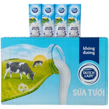 Sữa tươi Cô Gái Hà Lan không đường hộp 180ml