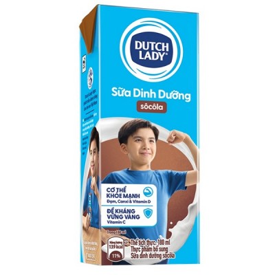 Combo 2 thùng Sữa tươi Cô Gái Hà Lan vị socola hộp 180ml