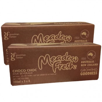 Combo 2 thùng sữa tươi Meadow Fresh vị socola hộp 200ml