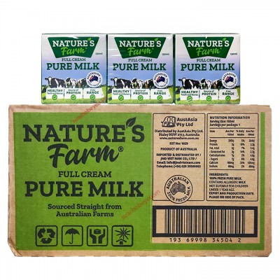 Thùng sữa tươi nguyên kem Nature's Farm Úc hộp 150ml Thùng sữa tươi nguyên kem Nature's Farm Úc hộp 150ml