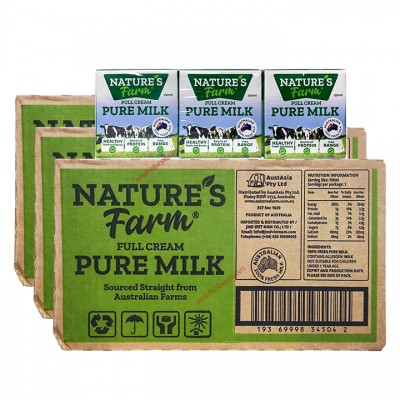 Combo 3 thùng Sữa tươi nguyên kem Nature's Farm Úc hộp 150ml Combo 3 thùng Sữa tươi nguyên kem Nature's Farm Úc hộp 150ml