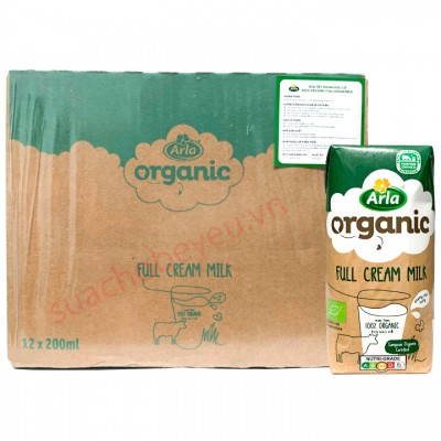 Sữa tươi nguyên kem Arla Organic hộp 200ml