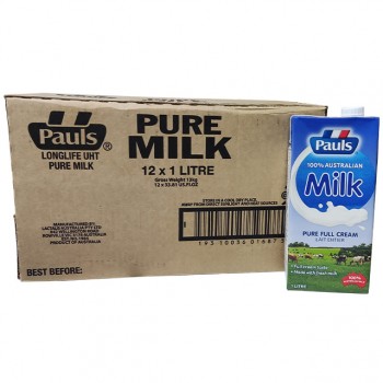 Thùng sữa tươi nguyên kem Pauls Úc hộp 1 lít
