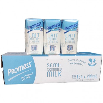 Thùng sữa tươi Promess Pháp ít béo 24 hộp 200ml