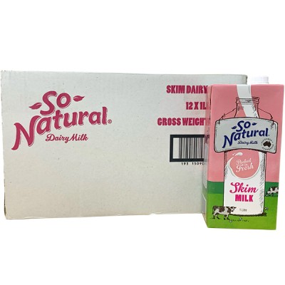 Thùng Sữa tươi tách béo So Natural Úc hộp 1 Lít
