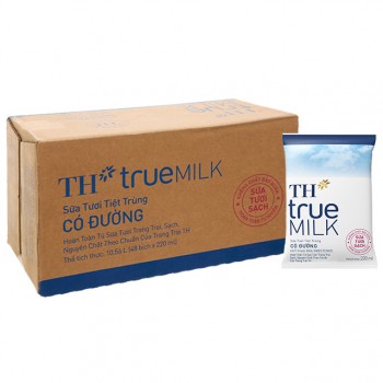 Thùng Sữa tươi TH True Milk có đường bịch 220ml