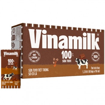 Sữa tươi Vinamilk tiệt trùng Socola hộp 110ml