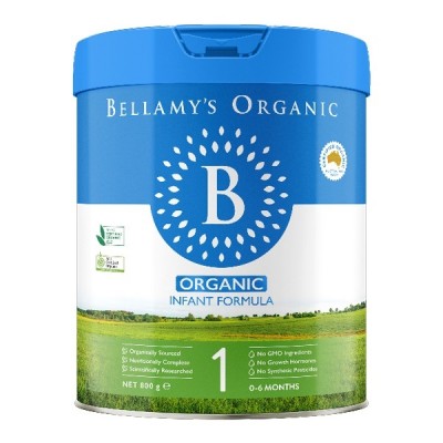 Sữa Úc Bellamy's Organic 8 HMOs  số 1 lon 800g cho trẻ 0-6 tháng tuổi