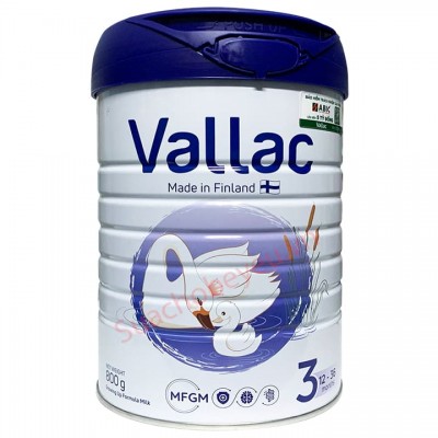 Combo 2 lon Sữa Vallac số 3 lon 800g cho trẻ từ 1-3 tuổi