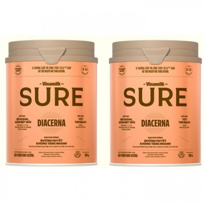 Combo 2 lon Sữa tiểu đường Vinamilk Sure Diecerna lon 900g Combo 2 lon Sữa tiểu đường Vinamilk Sure Diecerna lon 900g
