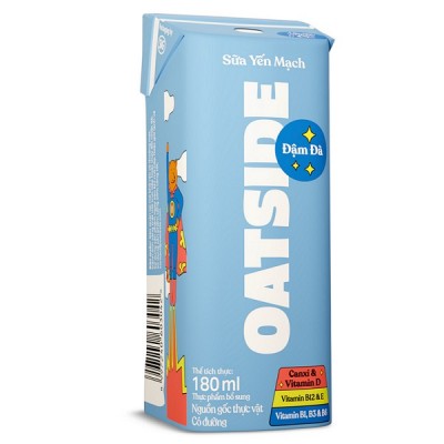 Sữa yến mạch Oatside đậm đà hộp 180ml (có đường)