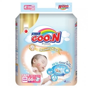Tã dán Goon Mommy Kiss Newborn 66 miếng, <5kg
