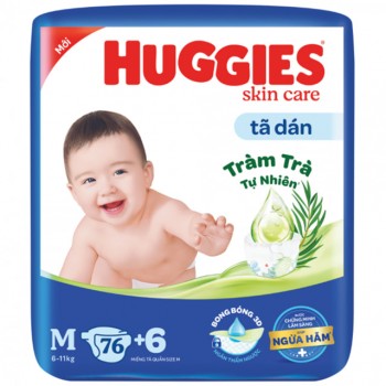 Tã dán Huggies size M 76 miếng cho trẻ 6-11kg