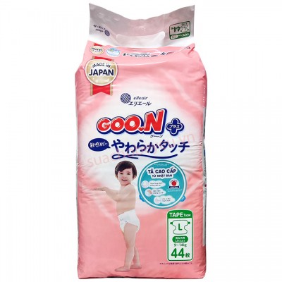 Tã Dán nội địa Nhật Goon Plus Size L 44miếng, 9-14kg