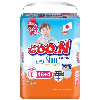 Tã quần Goon Slim Size L 46 miếng cho trẻ 9-14kg