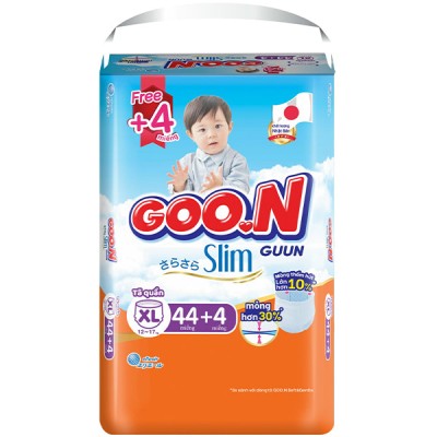 Combo 4 bịch Tã quần Goon Slim Size XL 44 miếng