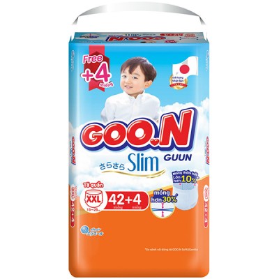 Tã quần Goon Slim Size XXL 42 miếng cho trẻ 15-25kg