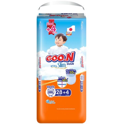 Tã quần Goon Slim Size XXXL 28 miếng cho trẻ 18-30kg